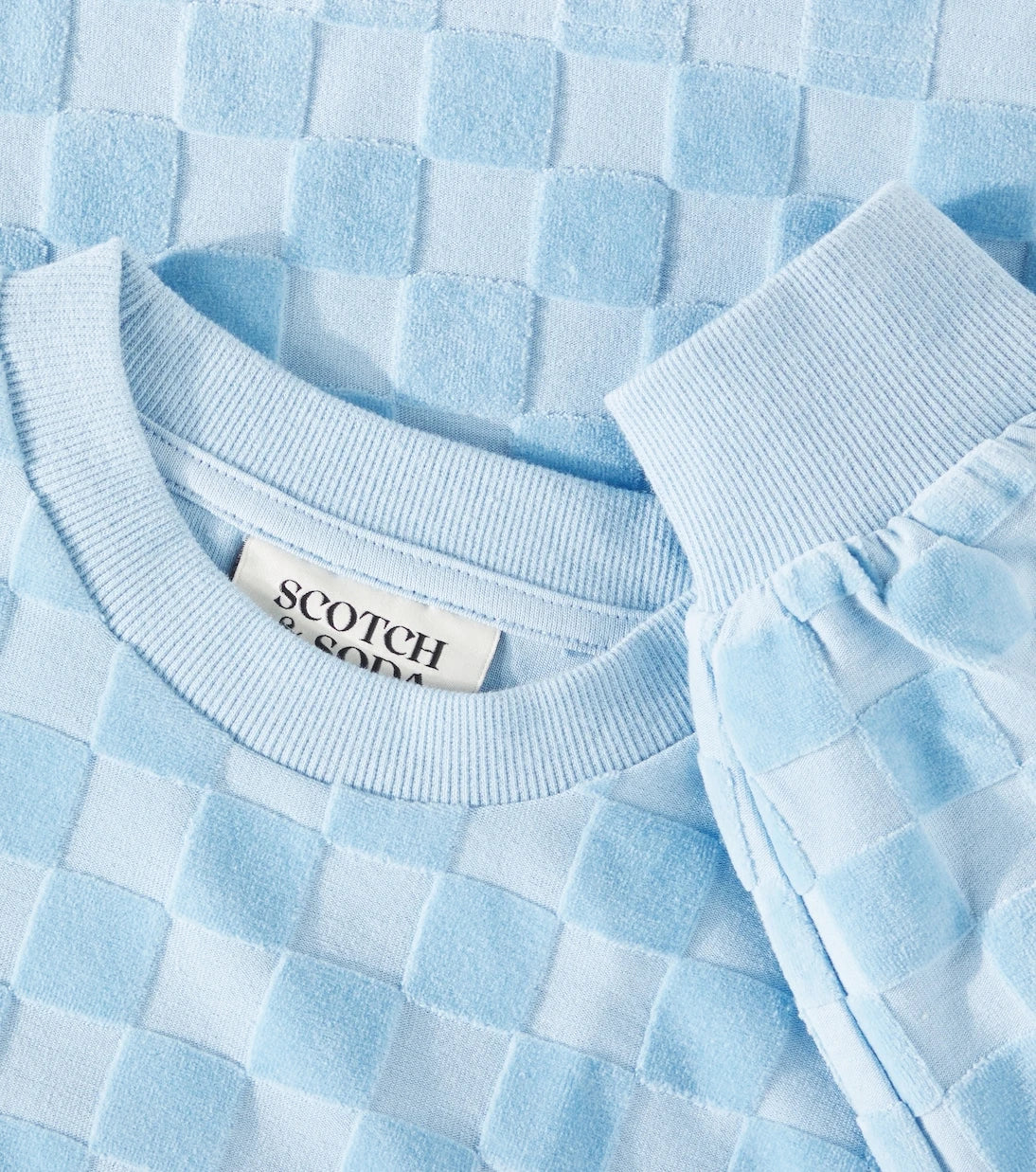 Scotch & Soda Kids - Checked cotton-blend fleece sweatshirt