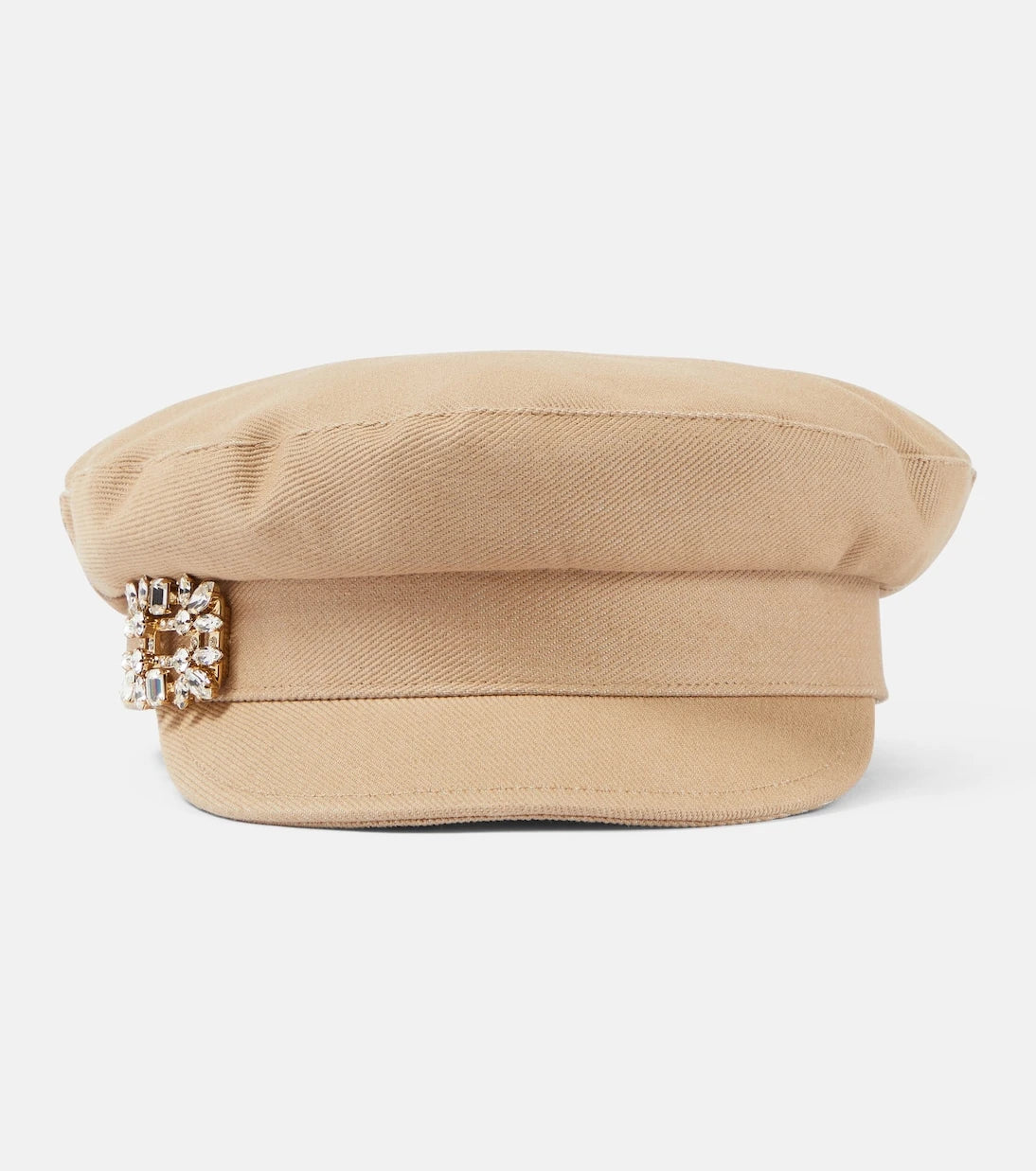 Roger Vivier - Broche Vivier denim newsboy cap