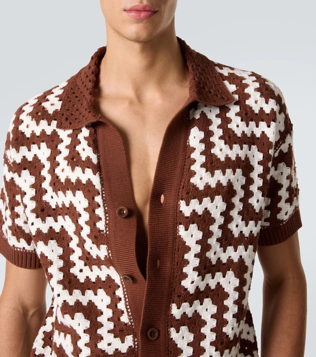 Frescobol Carioca - Pinto crochet cotton cardigan