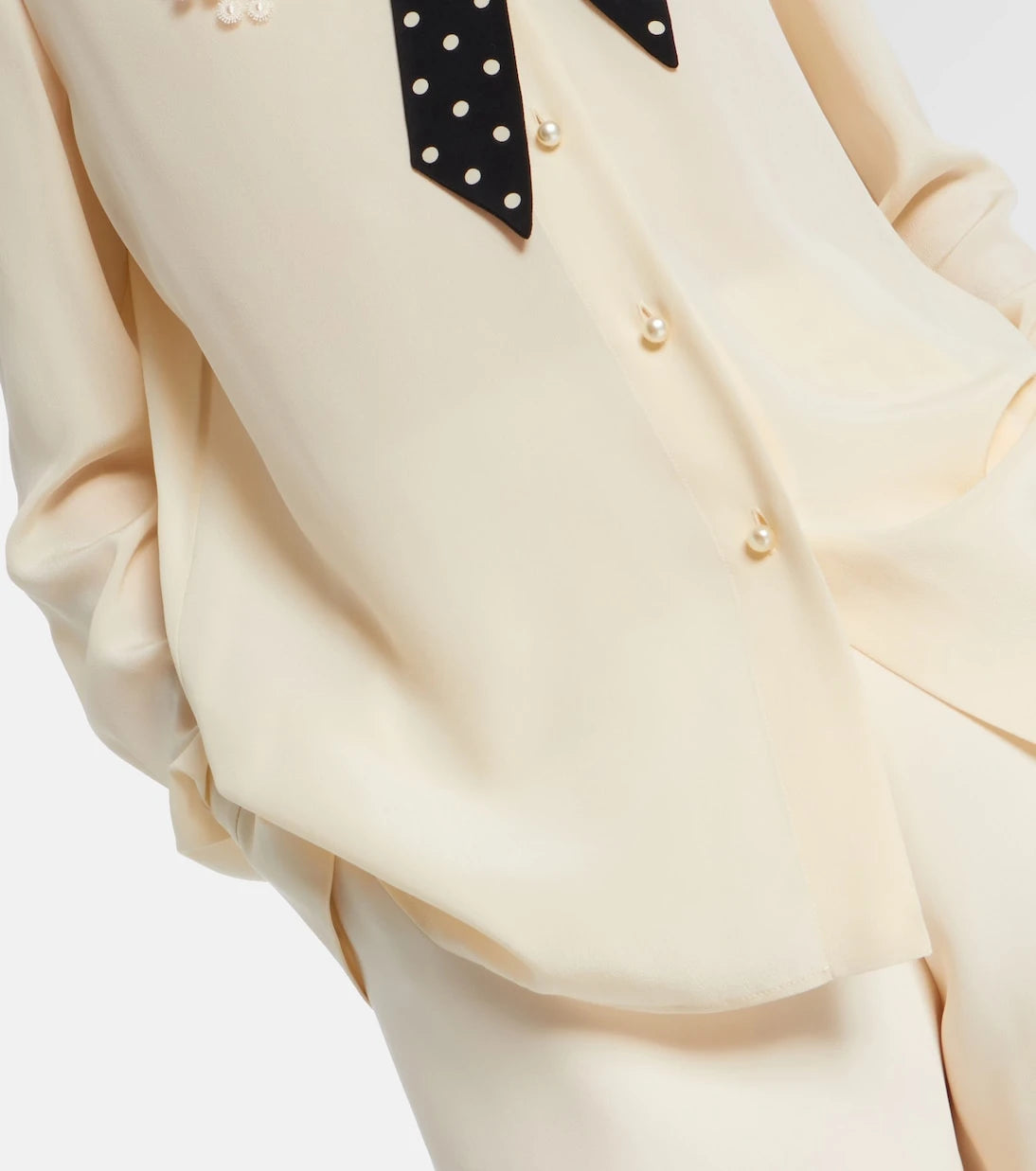 Valentino - Ruffled silk crêpe de chine blouse