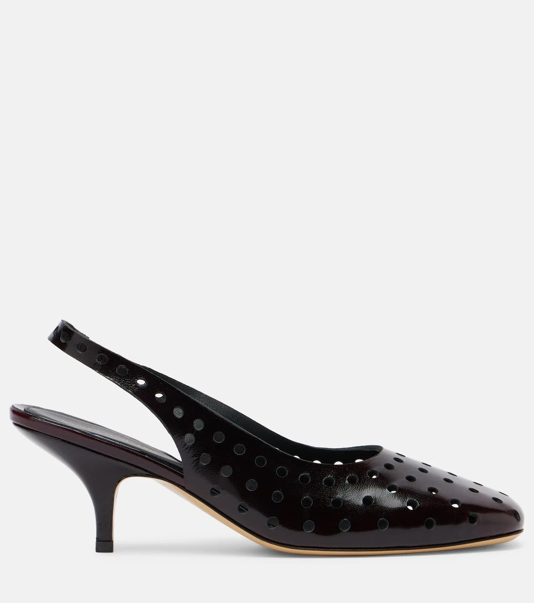 Dries Van Noten - 65 perforated leather slingback pumps