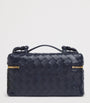 Bottega Veneta Blue Calfskin Bang Bang Vanity Case Bag