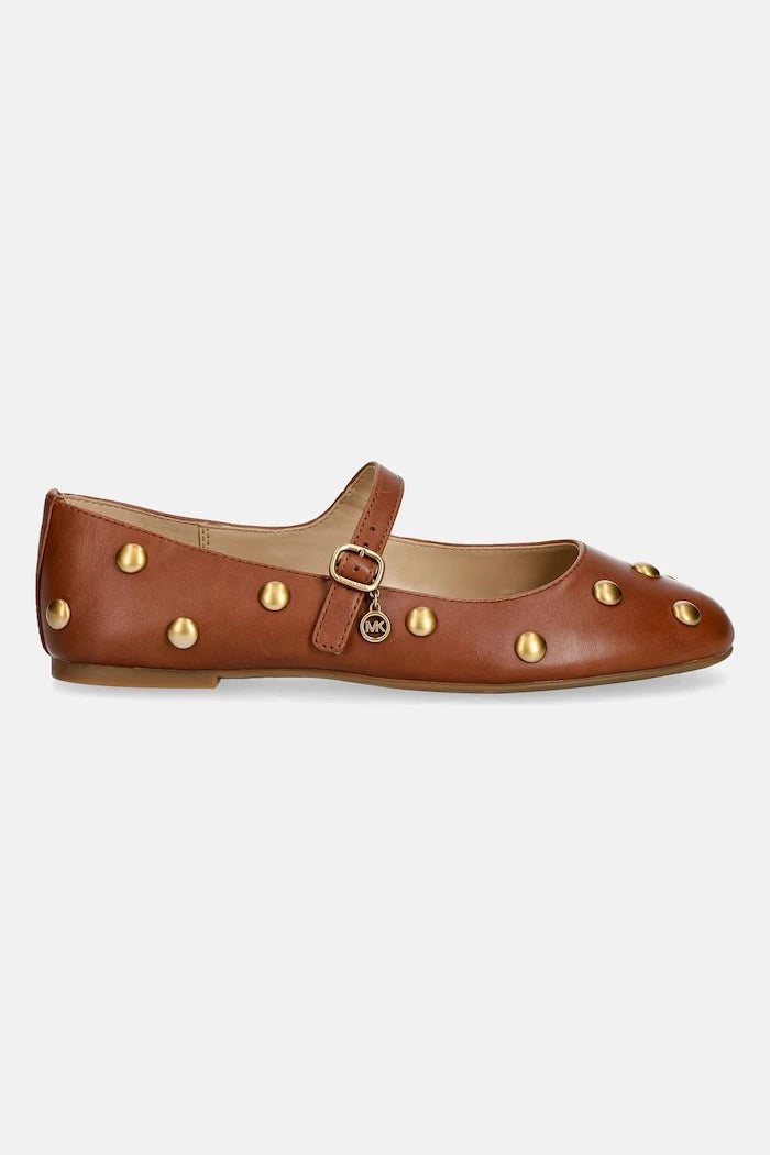 MICHAEL Michael Kors балеринки от кожа Nellie Flex Ballet