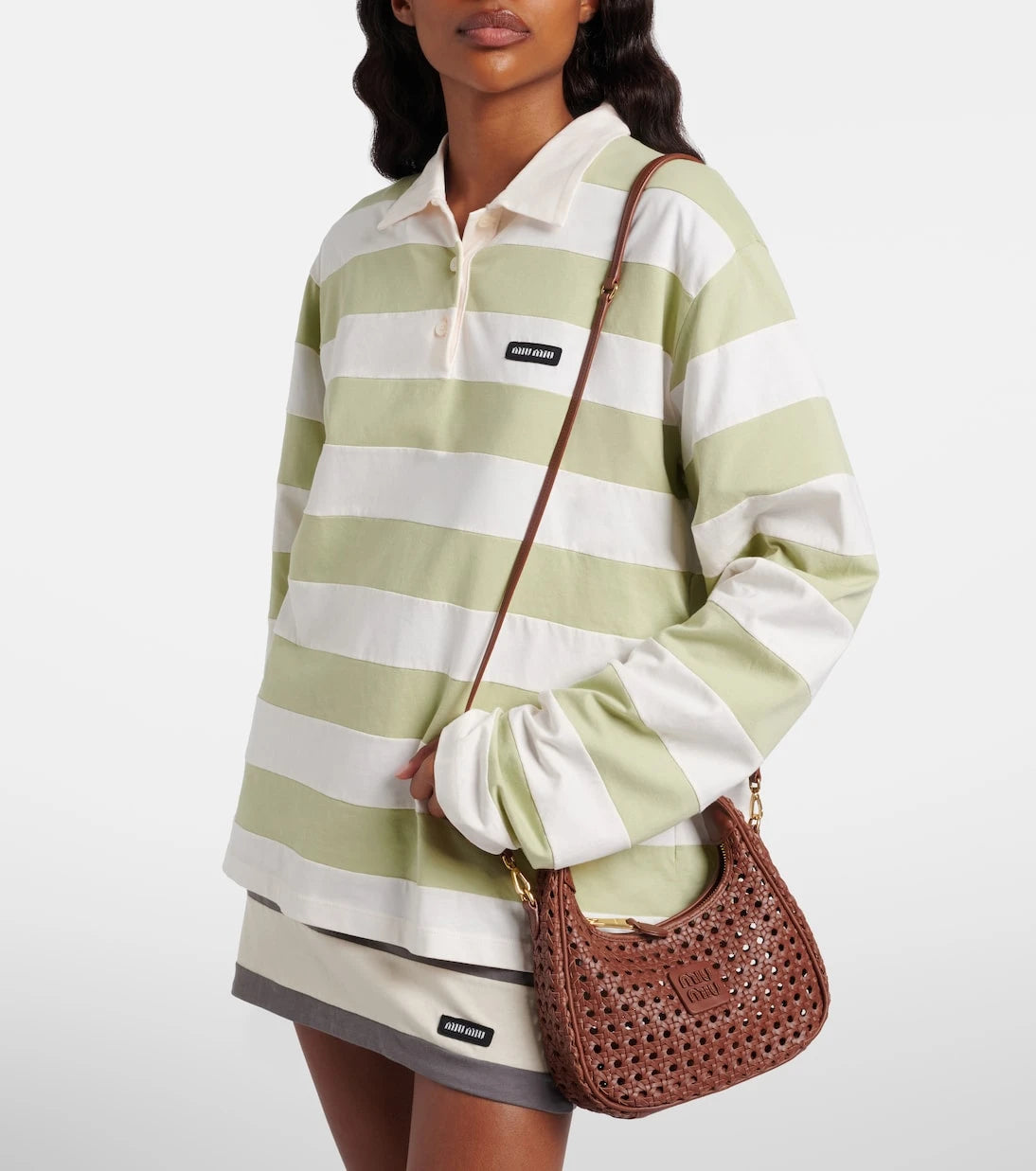 Miu Miu - Wander leather top-handle bag