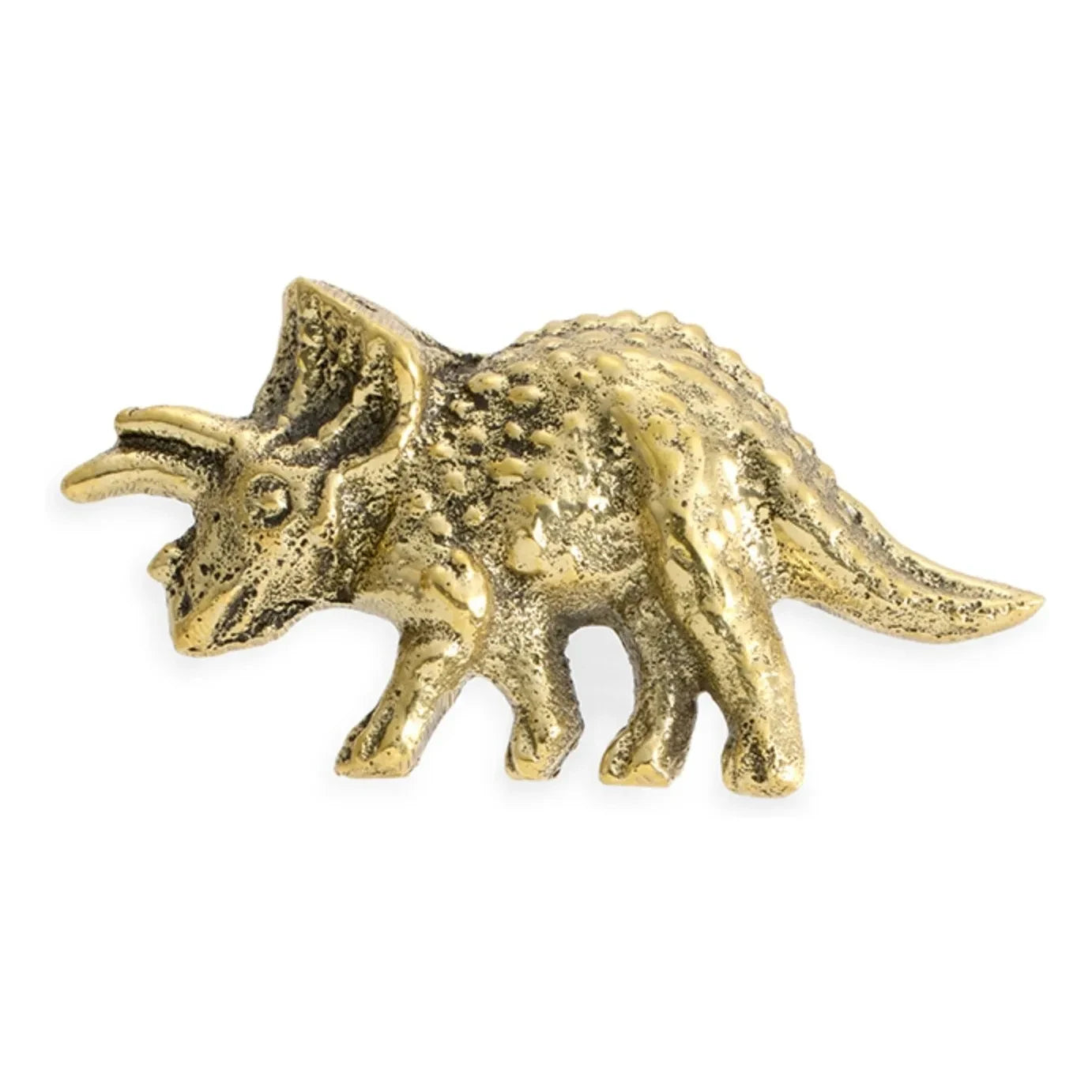 Doing Goods - Triceratop brass door handle | Gold