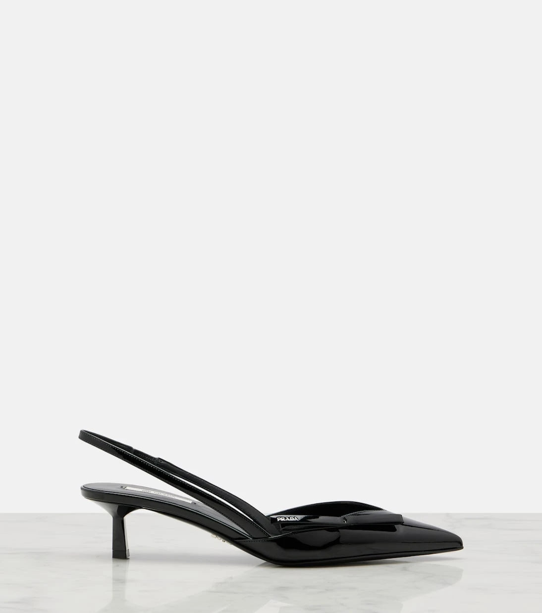 Prada - Patent leather slingback pumps