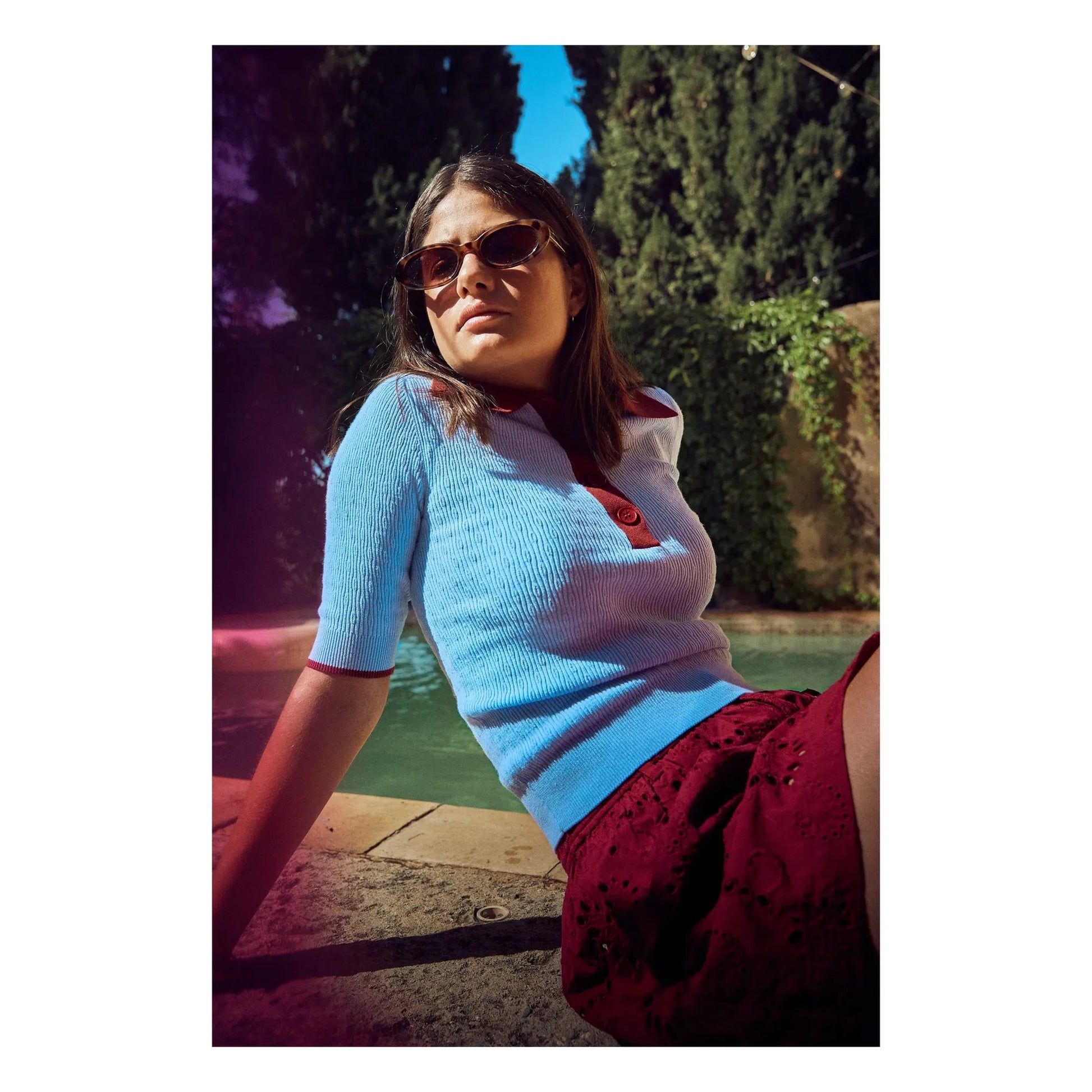 Indee - Ribbed Polo Shirt Vietnam  | Light Blue