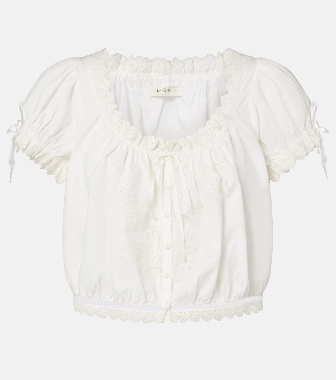 Dôen - Nera embroidered cotton top