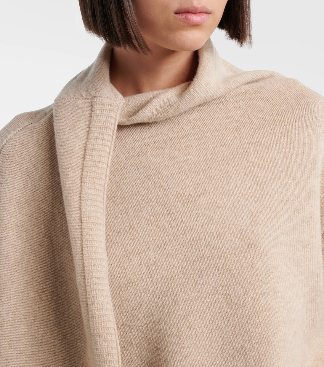 The Attico - Scarf-detail virgin wool sweater