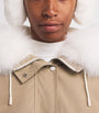 Yves Salomon White Rex Rabbit Fur Earmuffs