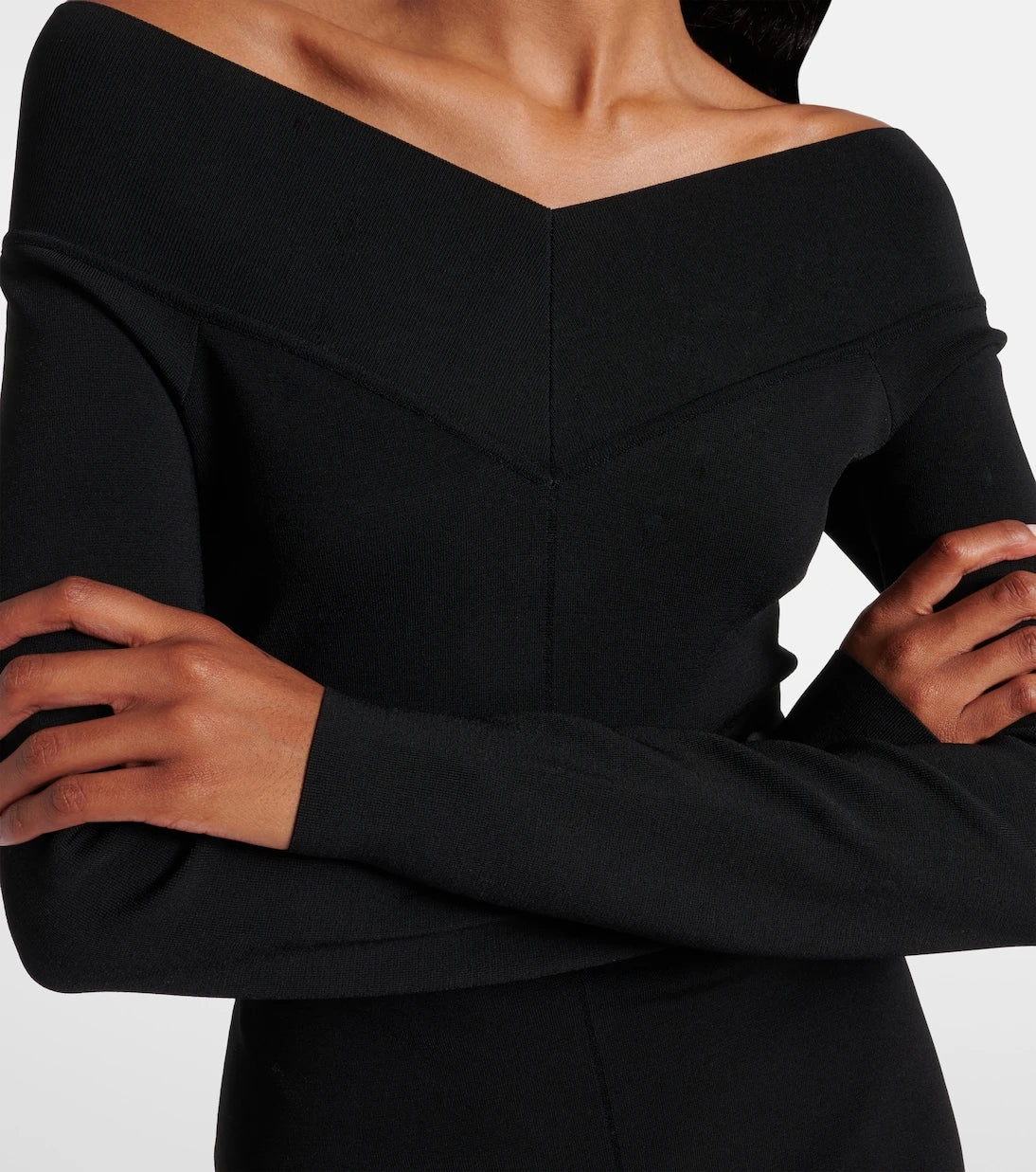 Stella McCartney - Off-shoulder jersey midi dress