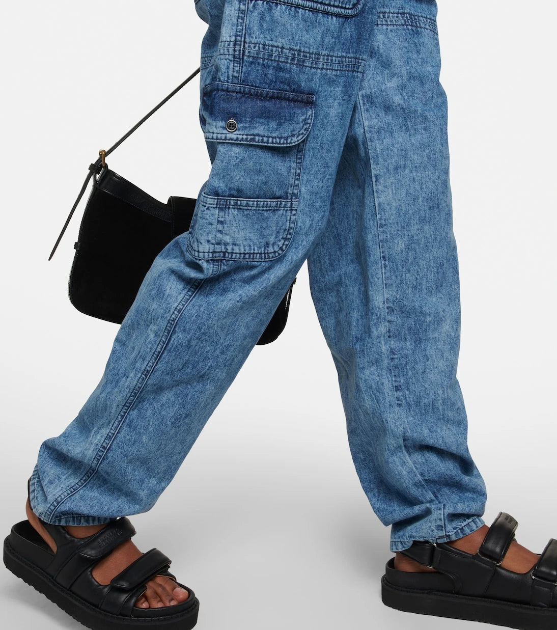 Marant Etoile - Viamao straight cotton chambray pants
