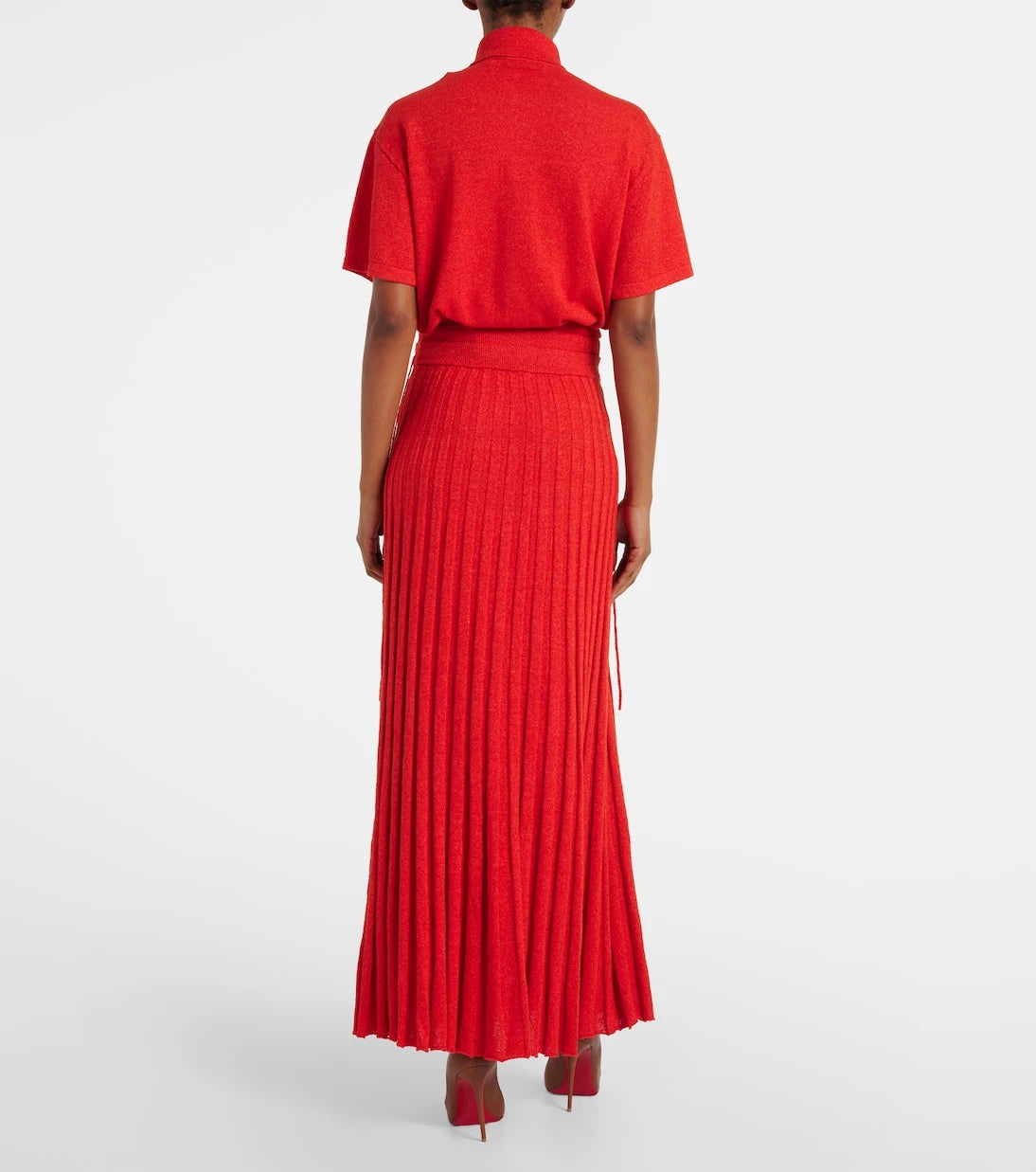 Christopher Esber - Linen and silk-blend maxi skirt