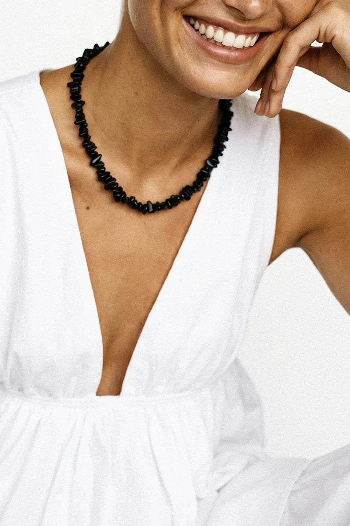 Flora Black Necklace Kadın Kolyesi