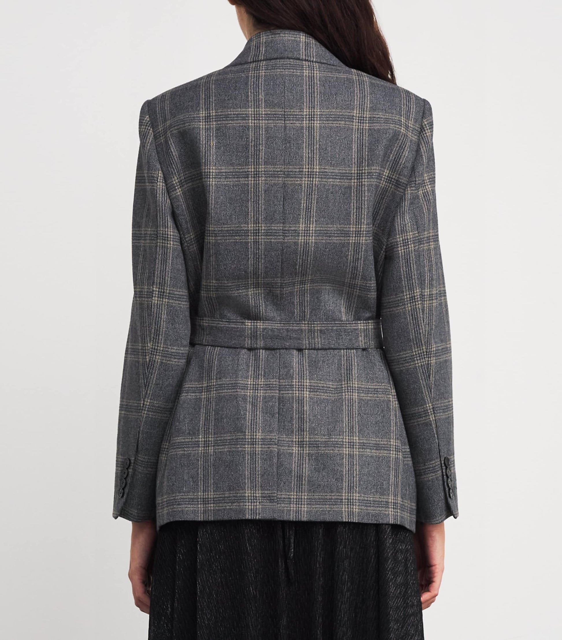 Maje Black Belted Single-Breasted Blazer