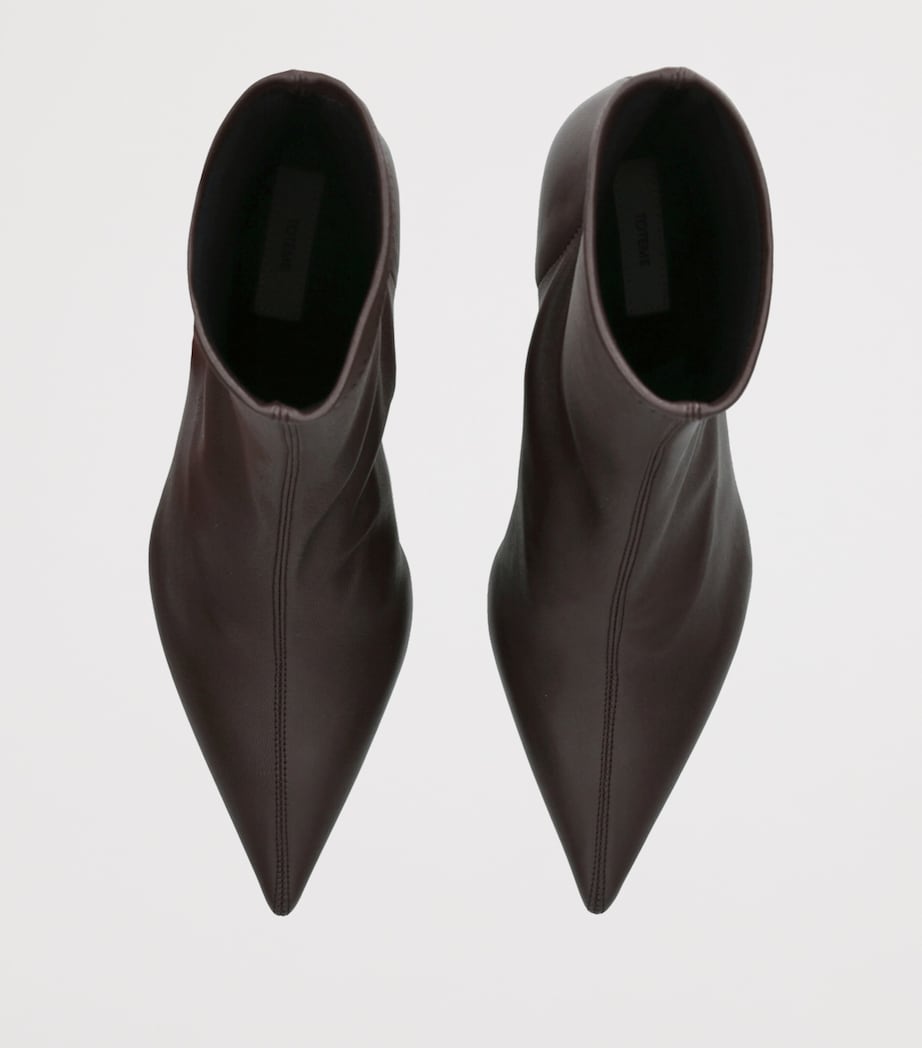 Toteme Brown Nappa Leather Heeled Boots 55