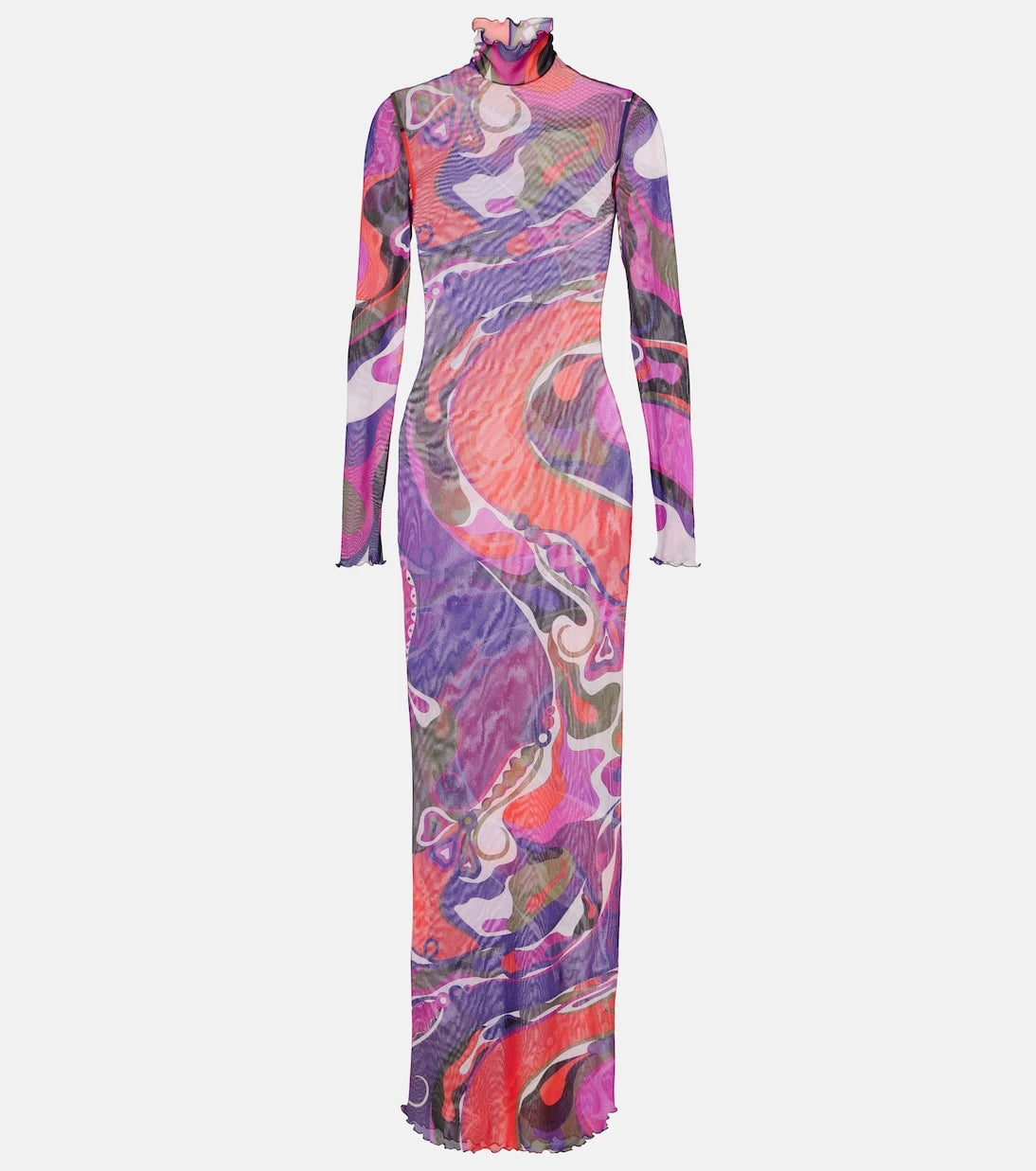 Pucci - Orchidee mesh maxi dress