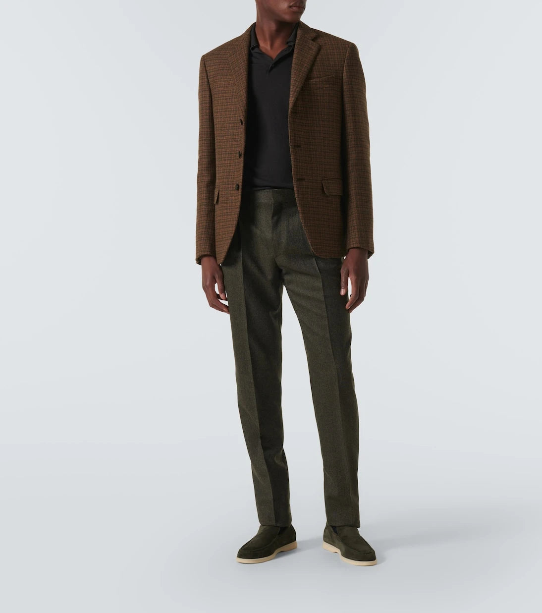 Loro Piana - قميص بولو صوف بأكمام طويلة