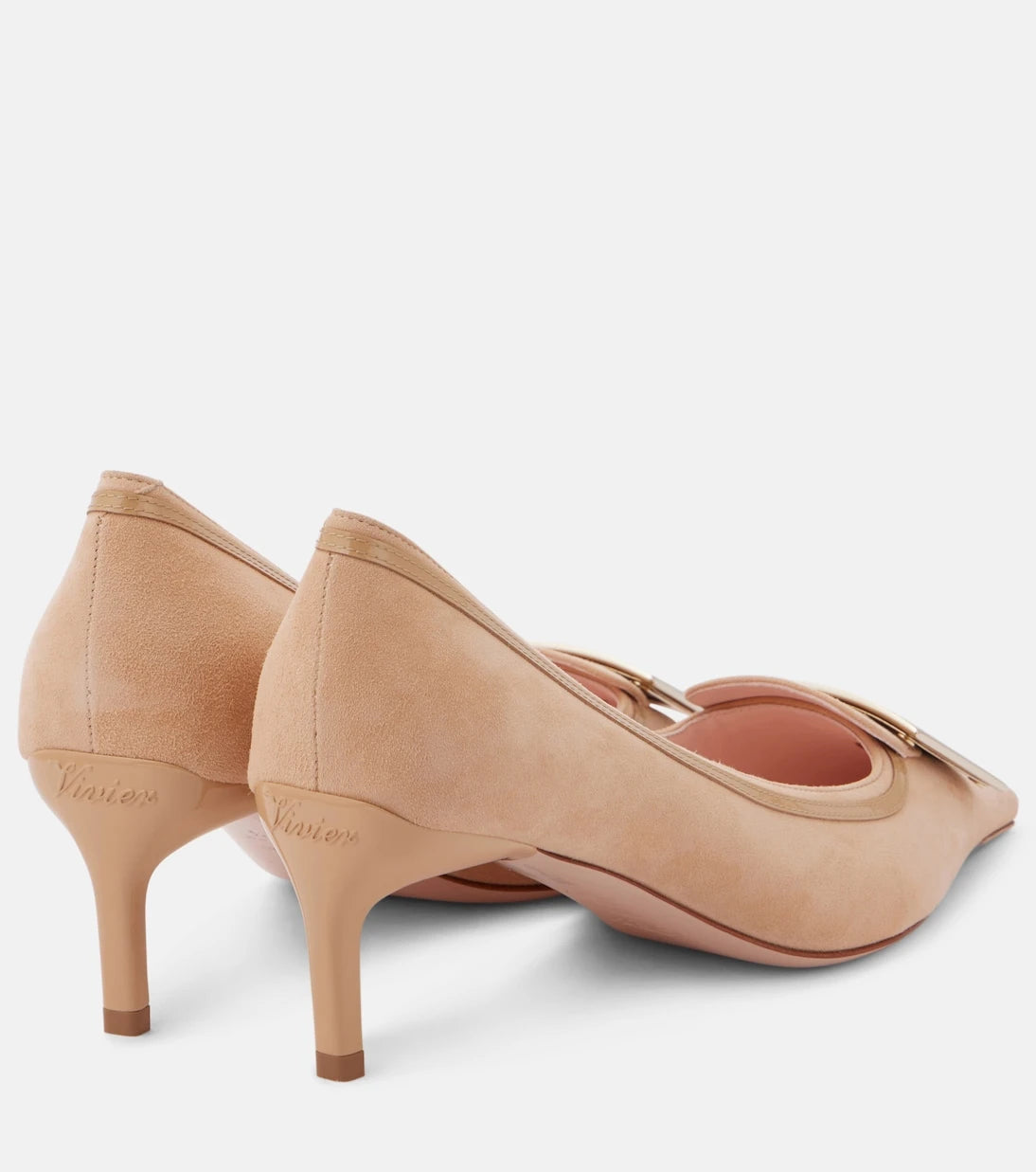 Roger Vivier - حذاء فيف كانارد 55 من جلد الشمواه بكعب عالٍ