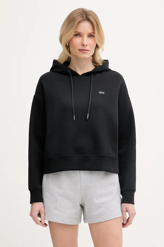 Lacoste суичър с качулка дамски с памук