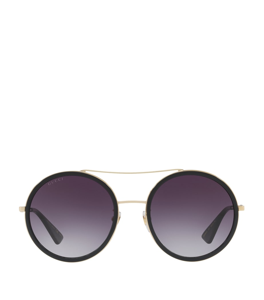 Grey Metal Round Sunglasses