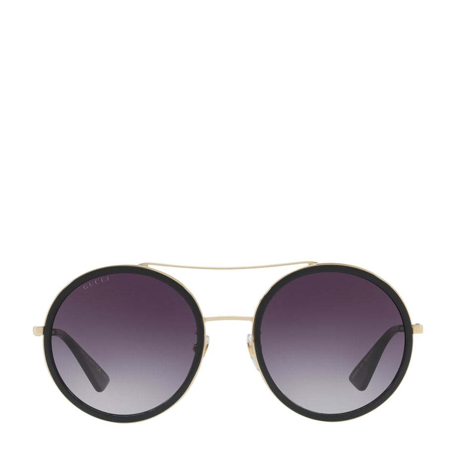 Grey Metal Round Sunglasses