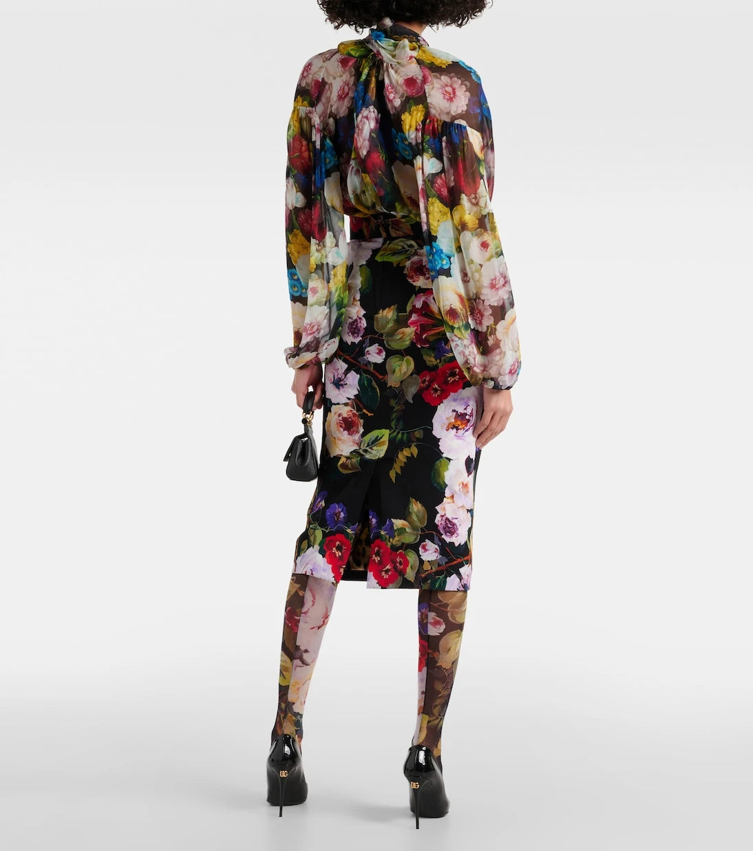 Dolce&Gabbana - Floral tulle tights