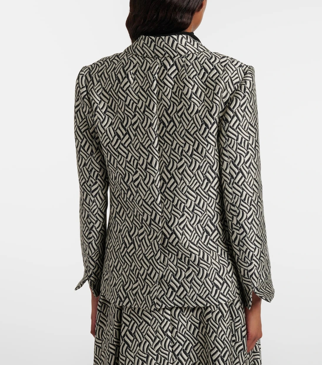 'S Max Mara - بليزر ليرا جاكار من مزيج القطن