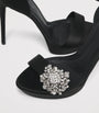 Satin Jewel Heeled Sandals 125
