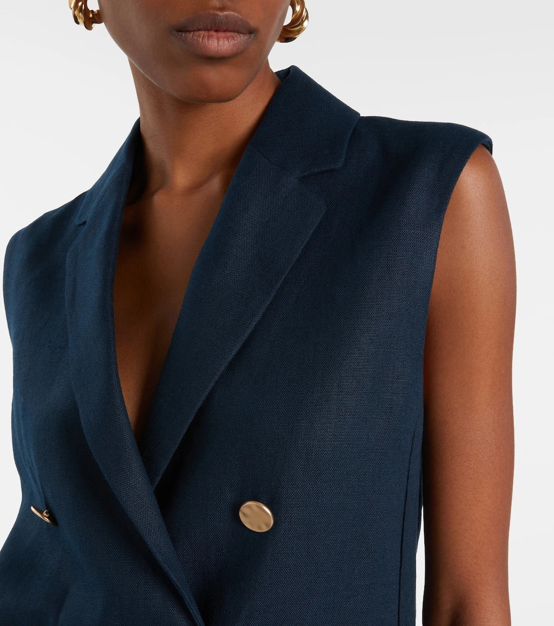 'S Max Mara - Bird linen vest
