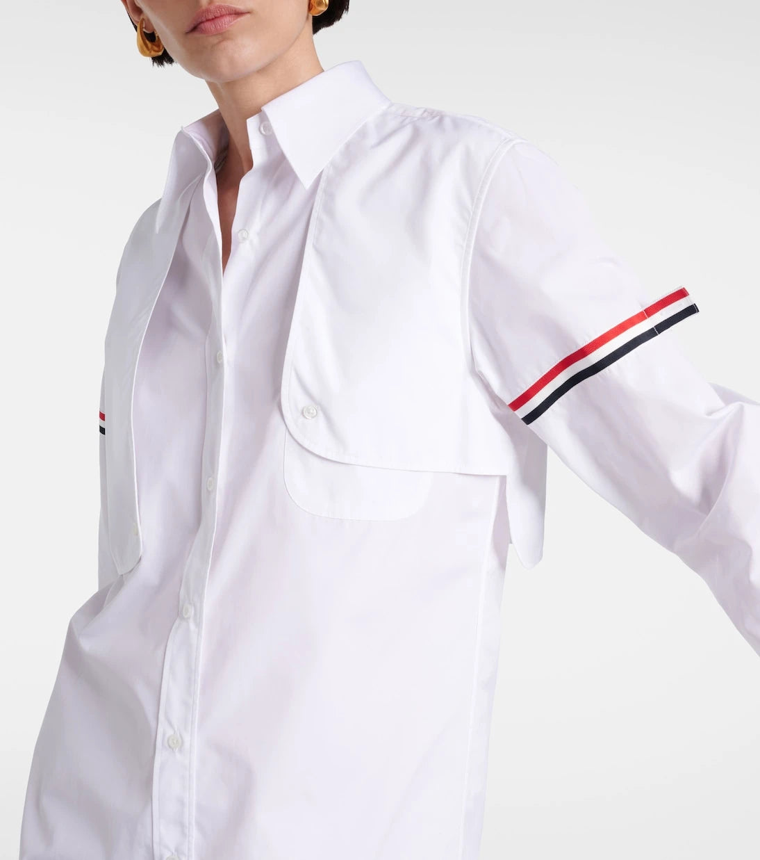 Thom Browne - RWB Stripe cotton shirt dress