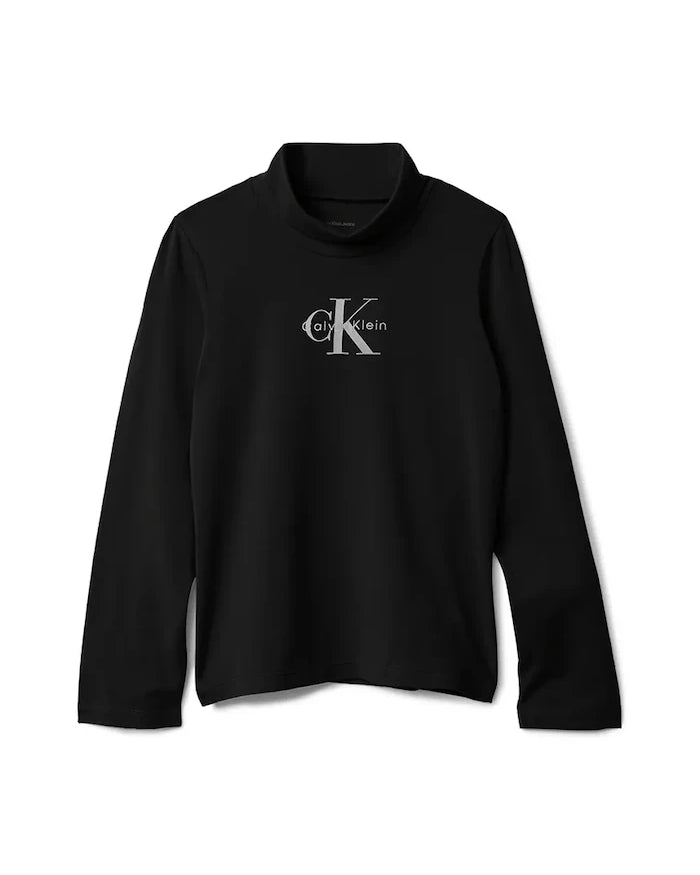 Pamuklu uzun kollu çocuk bluzu Calvin Klein Jeans