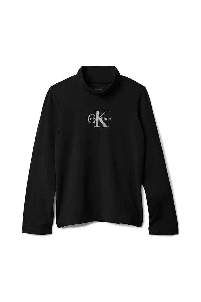 Pamuklu uzun kollu çocuk bluzu Calvin Klein Jeans