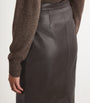 Yves Salomon Beige Nappa Leather Pencil Skirt