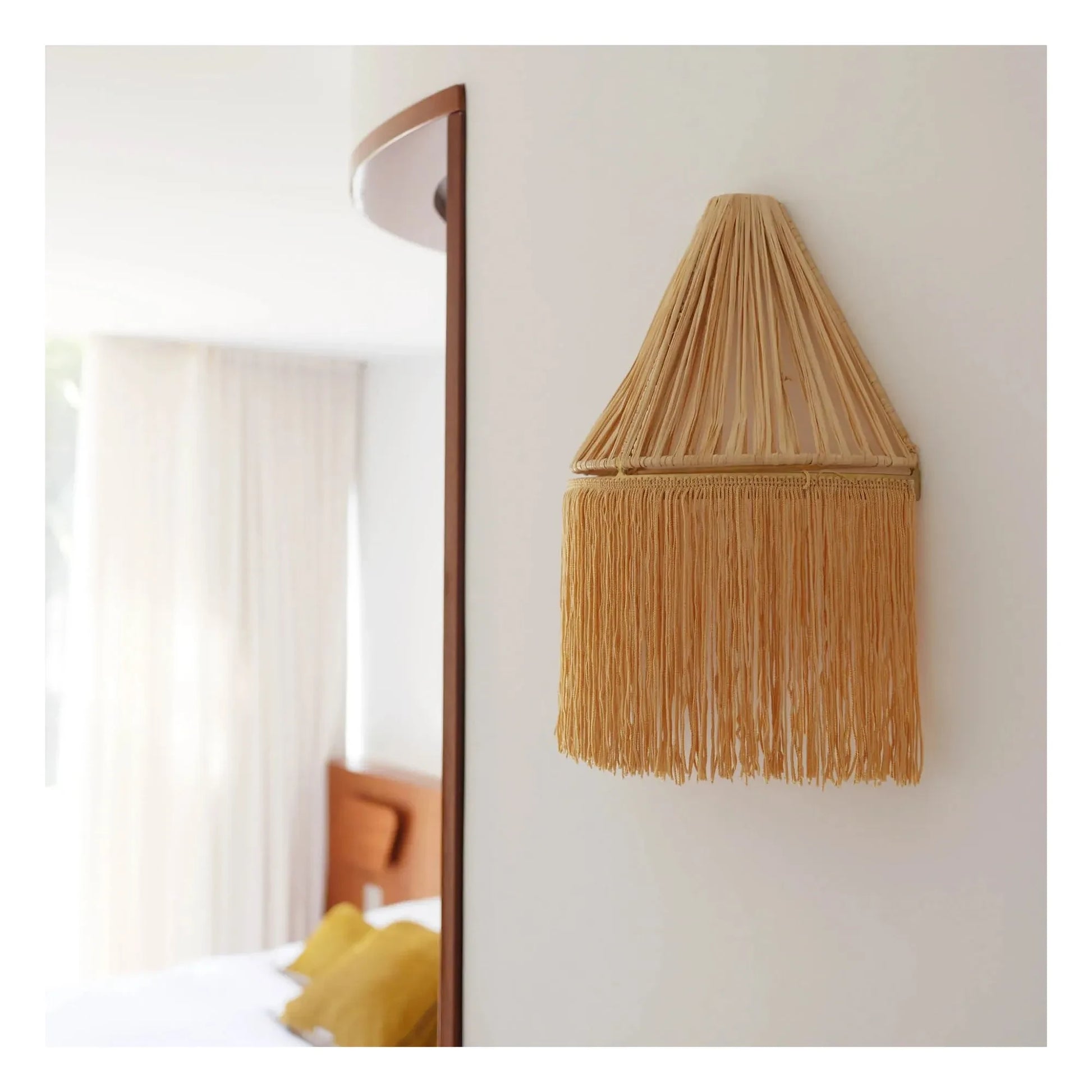 Honoré - Raffia wall lamp | Gold