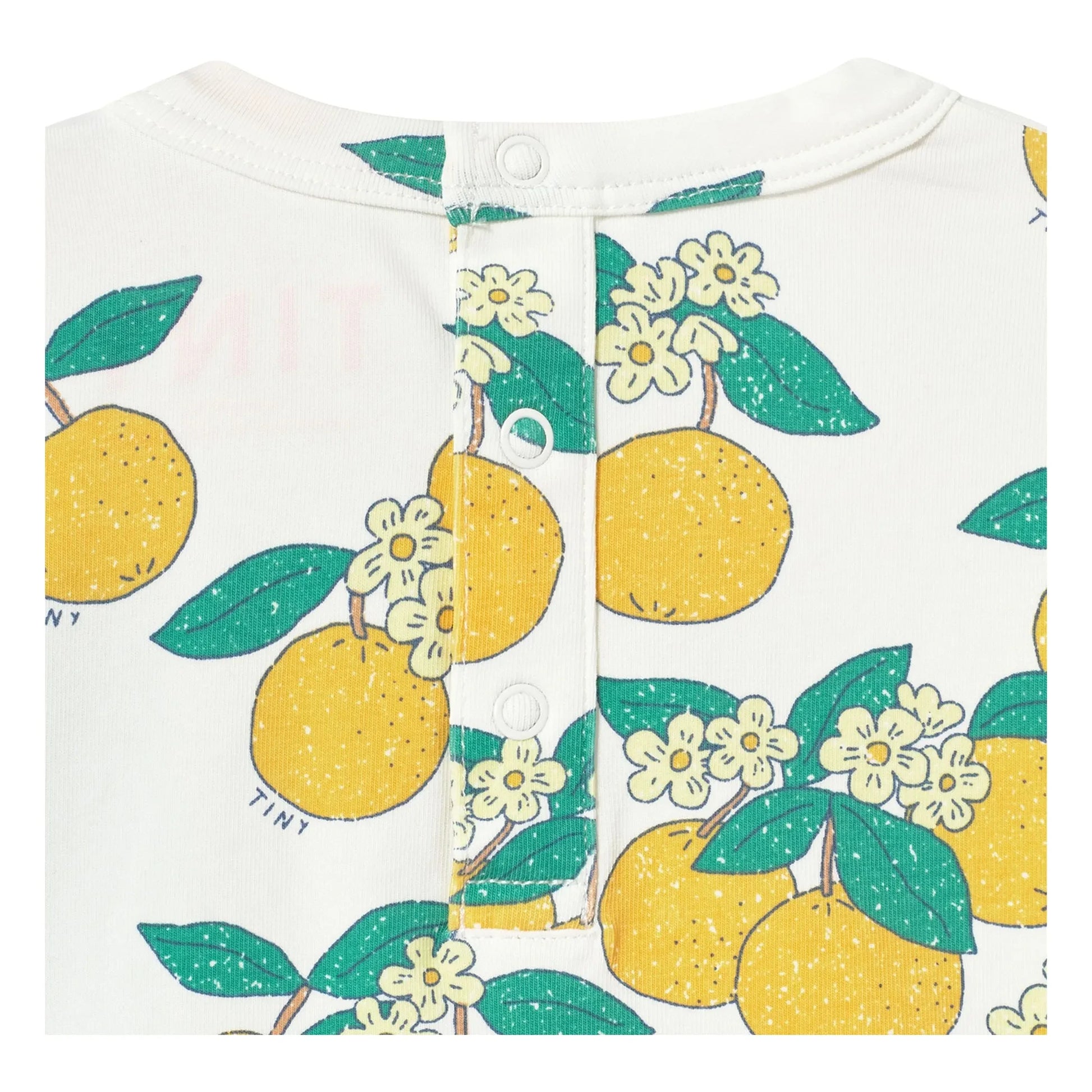 Tinycottons - Orange organic cotton T-shirt | White