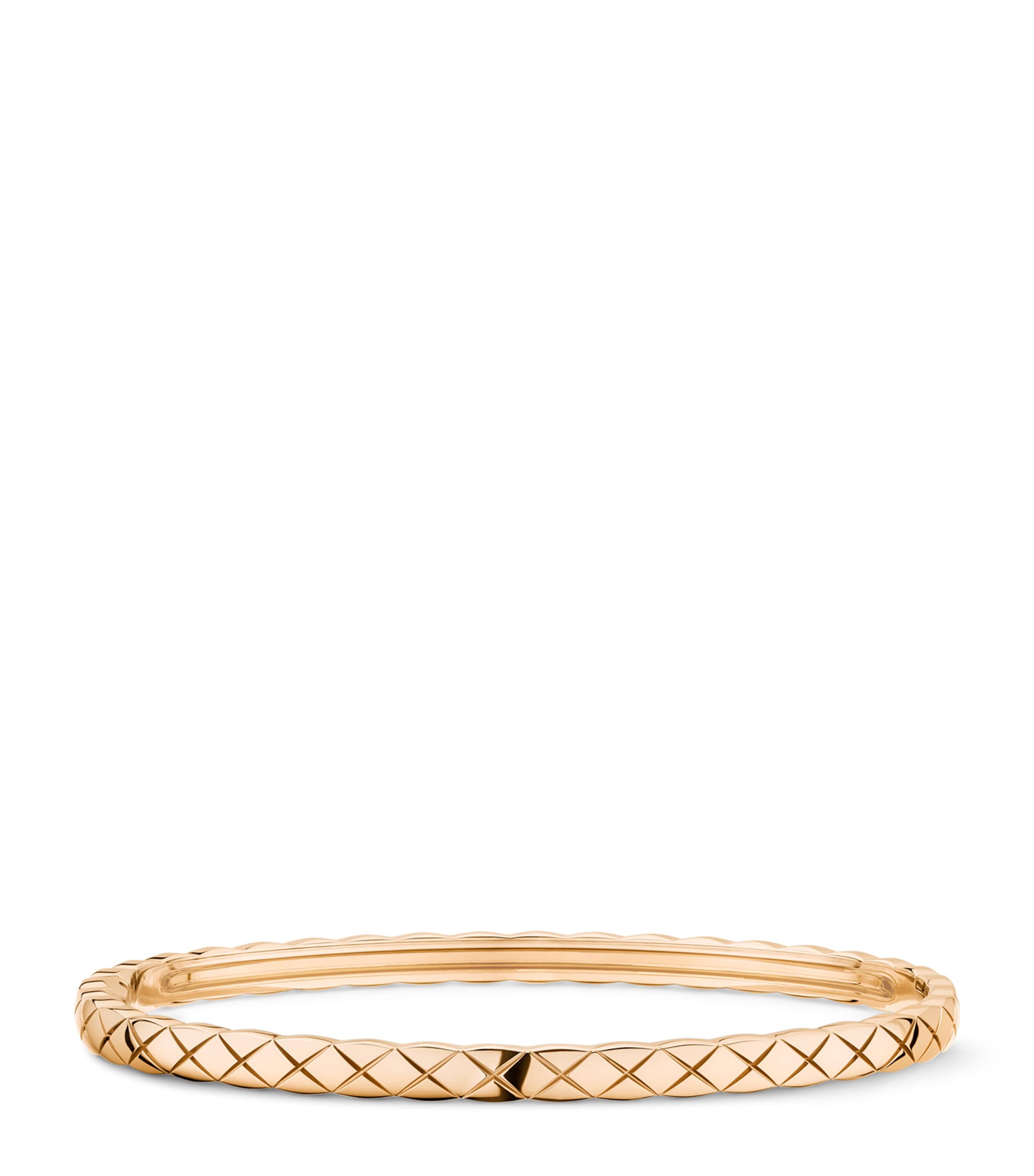 CHANEL Beige Gold Coco Crush Bangle