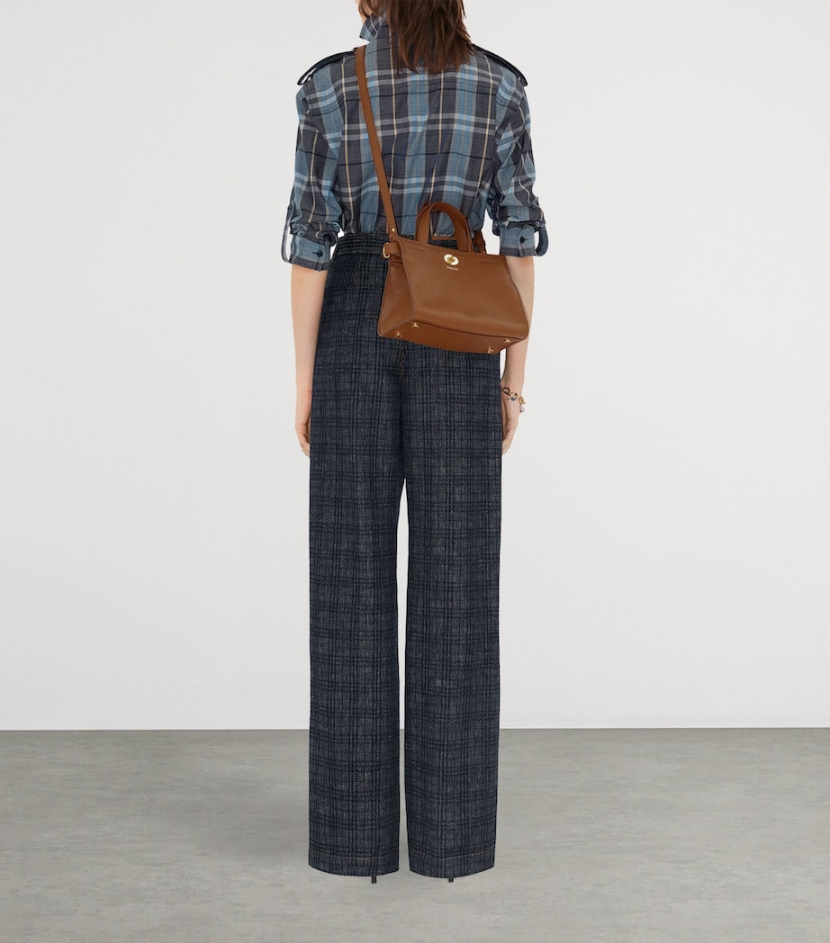 Burberry Brown Mini Calfskin Cotswolds Tote Bag