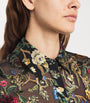 Alice+Olivia Black Floral Willa Blouse