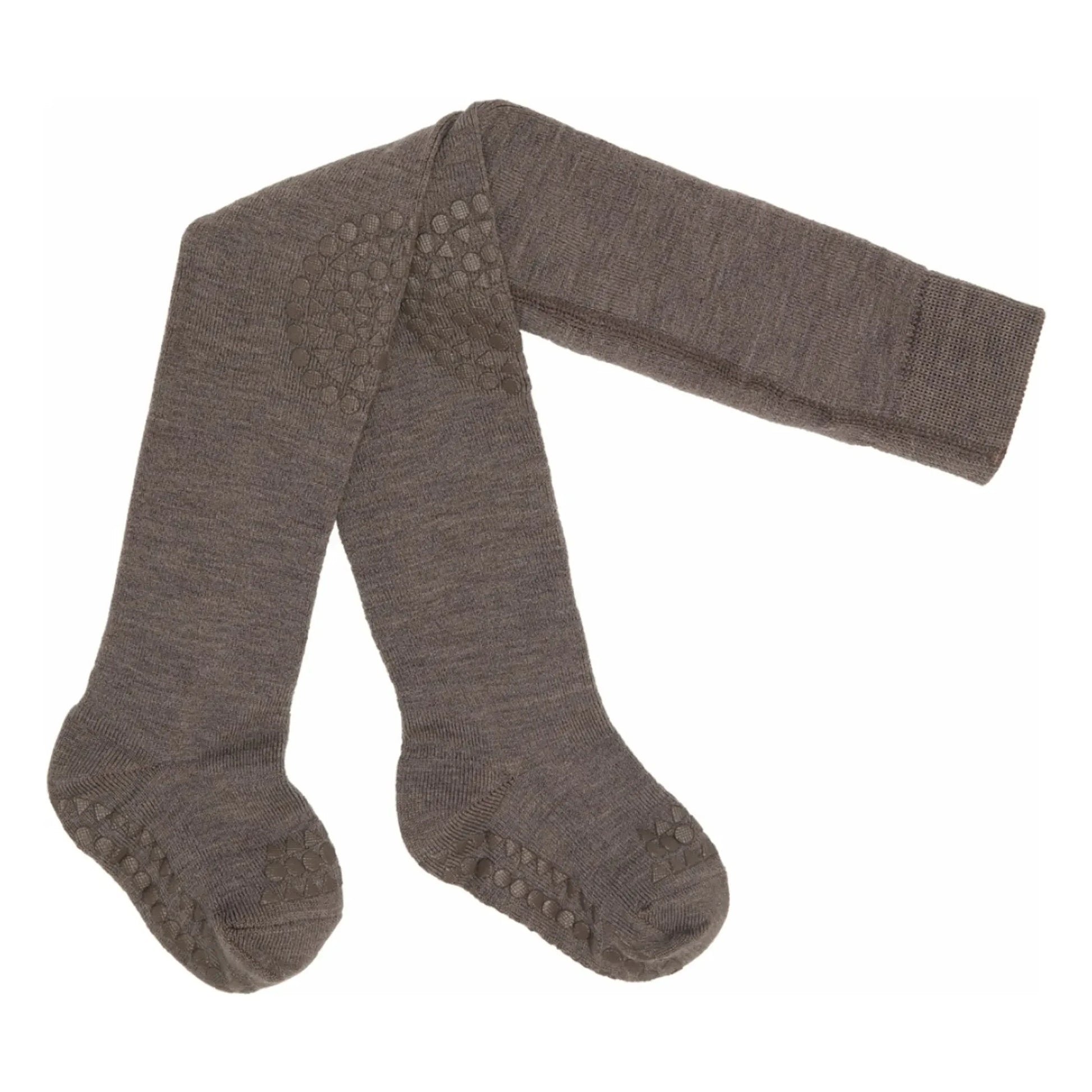 GOBABYGO - Organic cotton non-slip tights | Brown