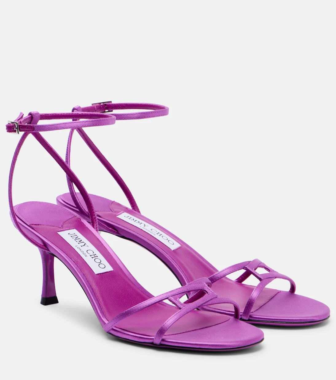 Jimmy Choo - 1998 حذاء ليو ساتان مفتوح من الأمام