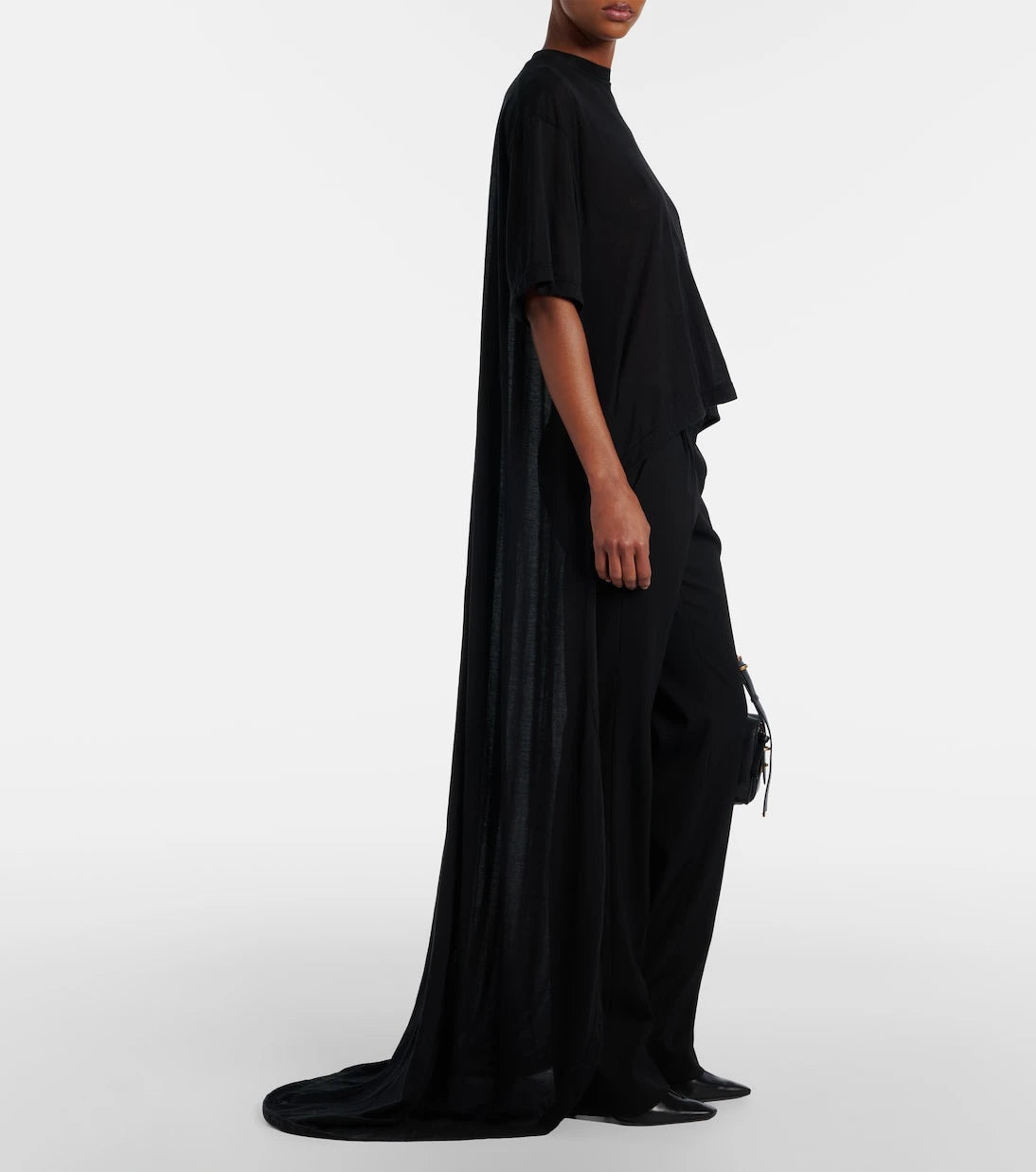 Balenciaga - Draped cotton jersey T-shirt