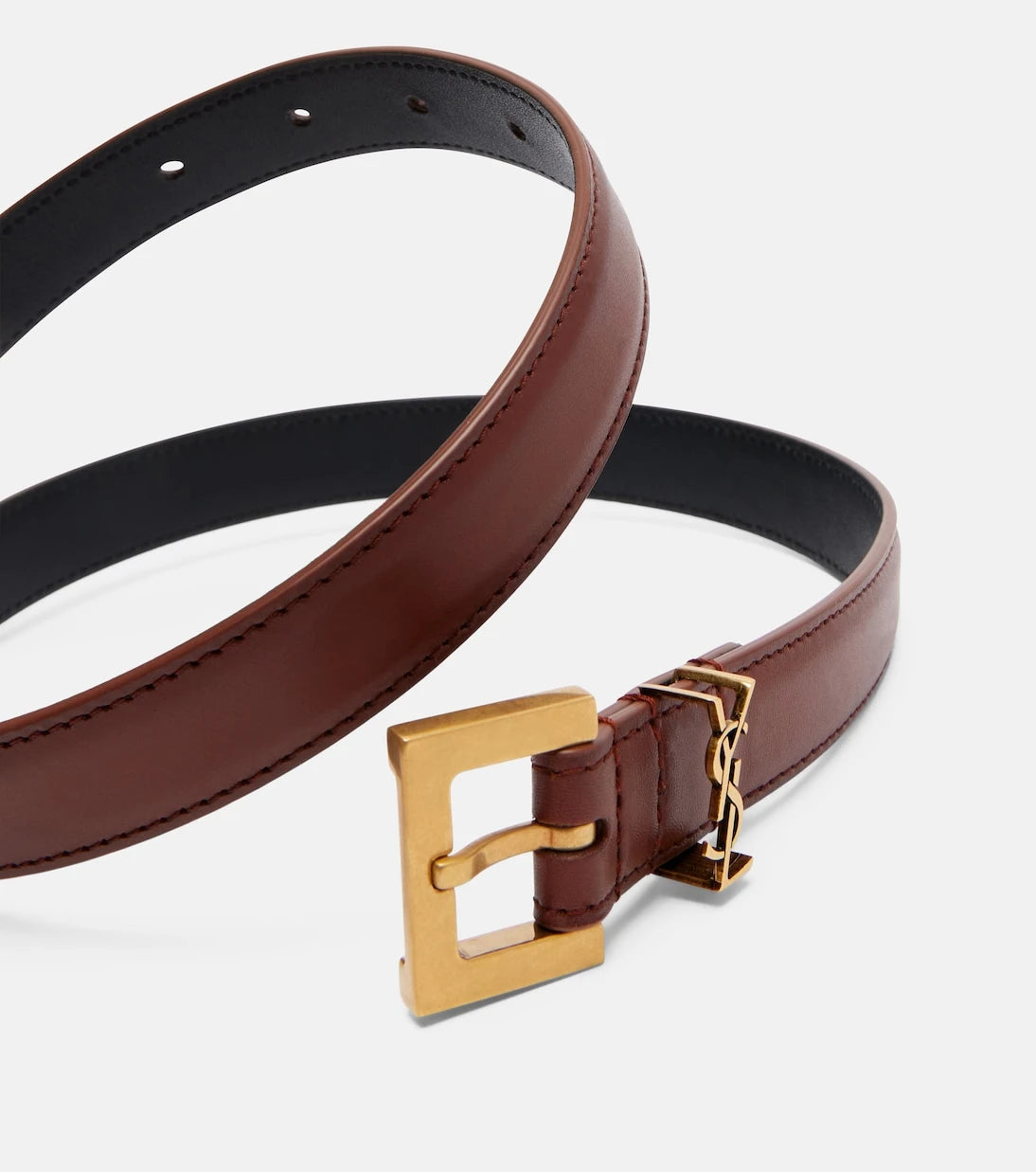 Saint Laurent - Cassandre leather belt