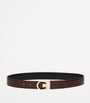 Saint Laurent Black Calfskin Reversible Belt