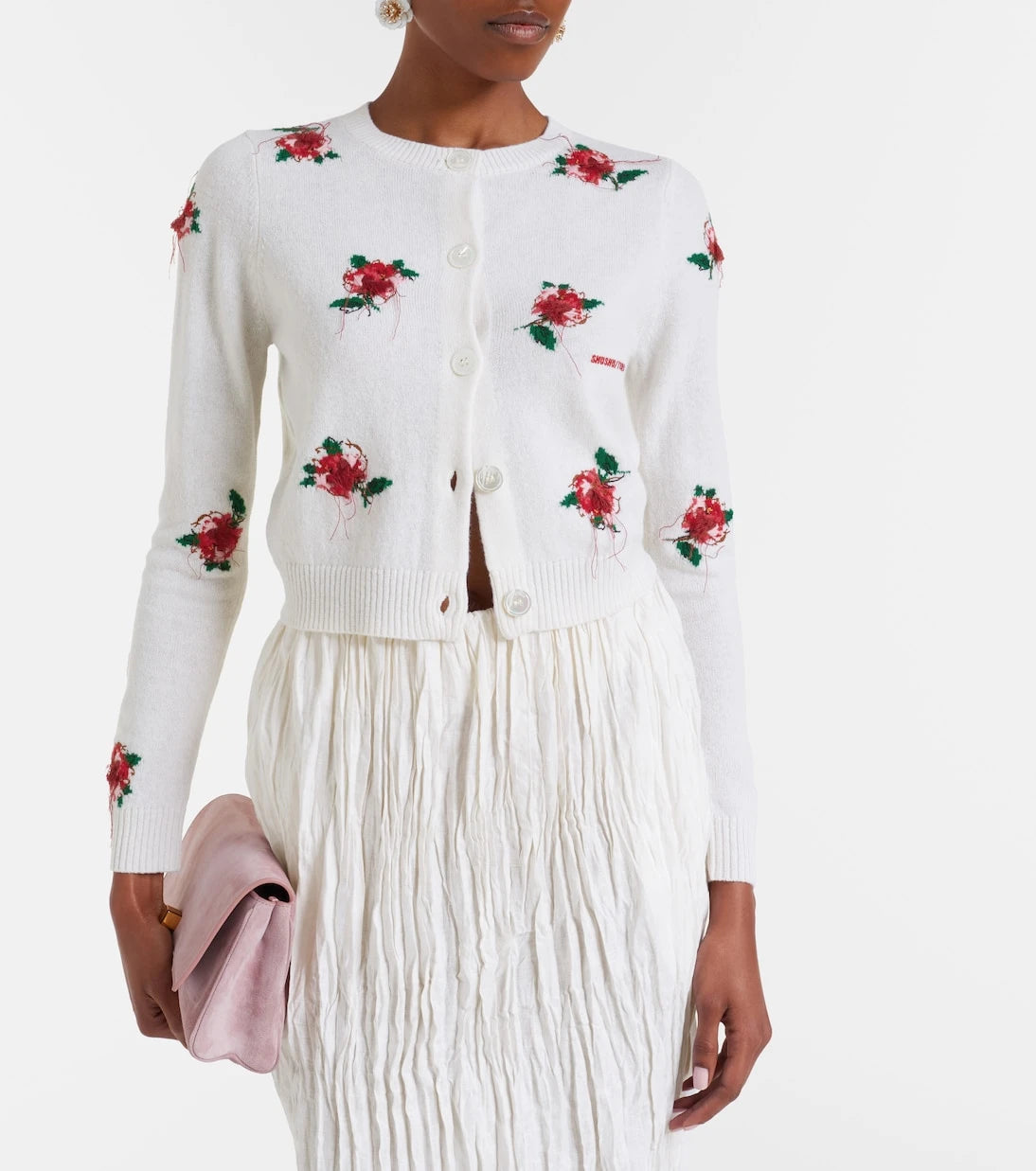 Shushu/Tong - Floral wool cardigan