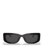 Prada Black Acetate Rectangle PR14YS Sunglasses