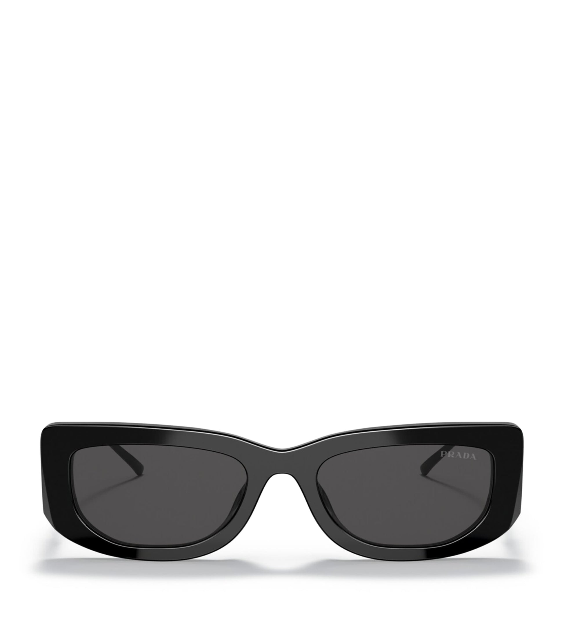 Prada Black Acetate Rectangle PR14YS Sunglasses