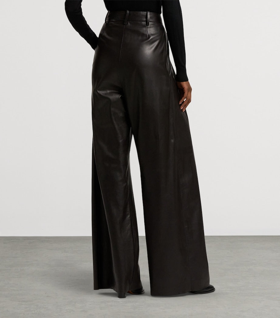 Ralph Lauren Collection Brown Lambskin Kelsie Trousers
