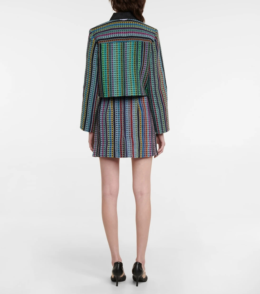 Marine Serre - Cropped cotton terry jacket