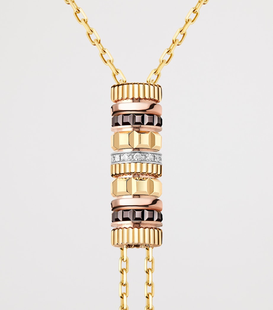 Yellow Gold and Diamond Quatre Classique Tie Necklace